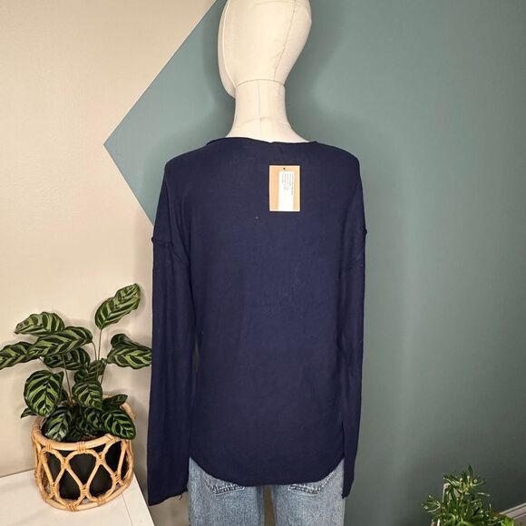 Project Social T Canyon Cozy Long Sleeve Top Pullover Modal V-Neck Sweater Small - Picture 5 of 13